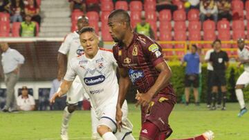 Danovis Banguero durante un partido con Tolima por Liga BetPlay.