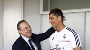 Florentino fue a Valdebebas y estuvo cariñoso con Cristiano