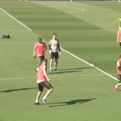El Real Madrid entrena con la mirada puesta en la Champions