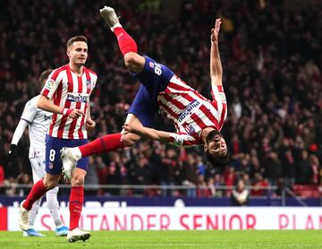 El jugador del Atlético de Madrid, Felipe, celebra el 2-1 al Levante. 