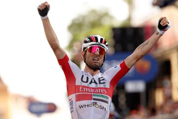 El italiano Diego Ulissi sumó su séptima victoria en el Giro tras ser el más fuerte en la cota final. 