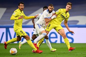 Benzema, Foyth y Parejo.