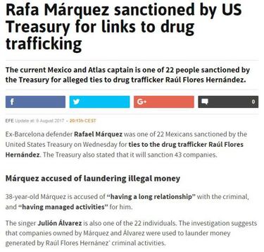Así reaccionó la prensa internacional al caso Rafa Márquez