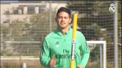 James ya toca balón y continúa su programa de recuperación