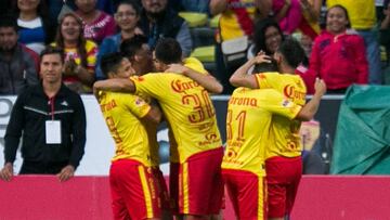 Action photo during the match Morelia vs Tijuana, Corresponding to round 12 of the  Torneo Apertura 2017. 
 
 Foto de accion durante el partido Morelia vs Tijuana, Correspondiente a la Jornada 12  del Torneo Apertura 2017,  en la foto:  Gol Diego Valdes M