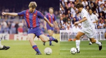 El danés Michael Laudrup, jugo para Real Madrid en la Temparada 95, pero lo que nadie olvido es que ya antes había jugado con el Barcelona entre 1989 y 1994, e incluso gano 4 ligas con los cules.