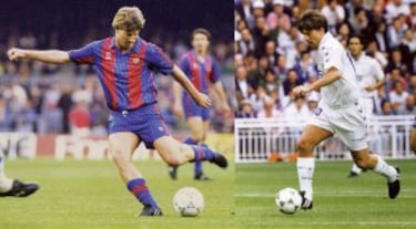 El danés Michael Laudrup, jugo para Real Madrid en la Temparada 95, pero lo que nadie olvido es que ya antes había jugado con el Barcelona entre 1989 y 1994, e incluso gano 4 ligas con los cules.