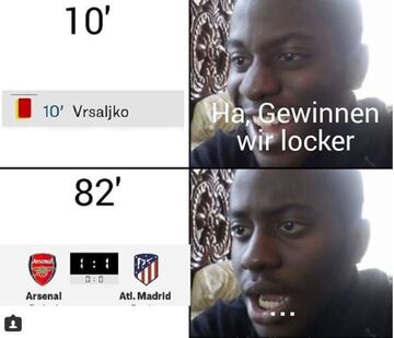 Los mejores memes del Arsenal-Atlético de Madrid