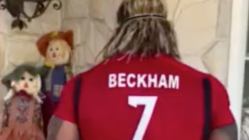 The WWE legend-turned-Hollywood star shared this hilarious video of himself decked out as Inter Miami co-owner and former soccer star David Beckham.