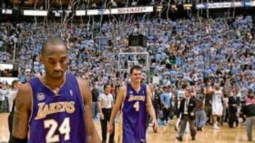 <b>BIENVENIDOS AL INFIERNO. </b>Así recibió Salt Lake City al MVP. Kobe.