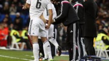 Khedira, lesionado en el Bernabéu.