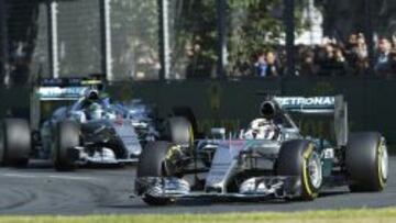 Hamilton lideró el doblete de Mercedes.