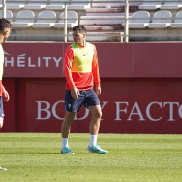 Stefan Milosewvic en unentrenamiento con el Algeciras.