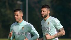 28/03/23  REAL OVIEDO  ENTRENAMIENTO 
BORJA BASTON CON LUISMI
