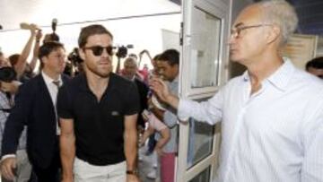 Xabi Alonso, a su llegada a Murcia.