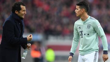 James Rodr&iacute;guez sali&oacute; lesionado por endurecimiento muscular 