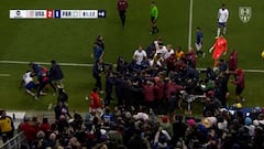 Golpes, empujones y patadas: la bochornosa batalla campal en el Estados Unidos-Paraguay