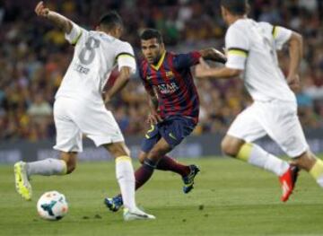 Partido amistoso Barcelona - Santos. Dani Alves.