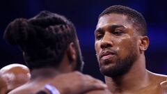 Anthony Joshua frente a Jermaine Franklin en su último combate en Londres.