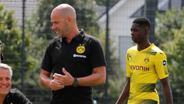 Peter Bosz y Ousmane Demb&eacute;l&eacute;. 