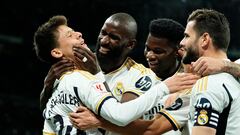 Arda Guler attacking midfield of Real Madrid and Turkey celebrates after scoring his sides first goal during the LaLiga EA Sports match between Real Madrid CF and Celta Vigo at Estadio Santiago Bernabeu on March 10, 2024 in Madrid, Spain.  (Photo by Jose Breton/Pics Action/NurPhoto via Getty Images)