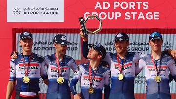 Tim Merlier, Pieter Serry, Remco Evenepoel, Bert Van, Mauro Schmid and Team Soudal de Quick-Step.