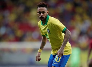 Brazil’s Neymar during the match