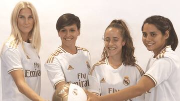 Jakobsson, Marta Corredera, Maite Oroz y Kenti, jugadoras del Real Madrid. 