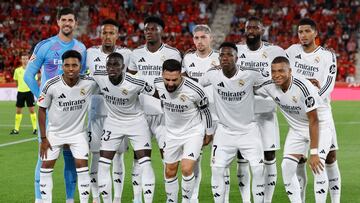 Alineación del Real Madrid ante el Mallorca.