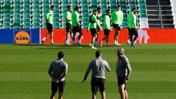 Pellegrini, durante un entrenamiento.