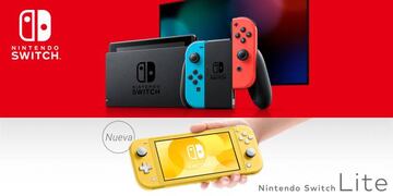 Familia de consolas Nintendo Switch 2020: modelo estándar (híbrido) y Nintendo Switch Lite, únicamente portátil a precio reducido.