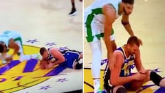 ¡Qué locura! Figura de los Lakers se disloca el dedo y se lo vuelve a colocar