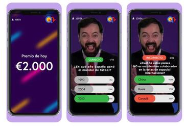 La interfaz de la app Q12 Trivia