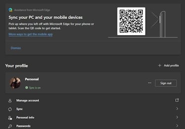 Microsoft pone un código QR en Edge para usarlo en tu móvil