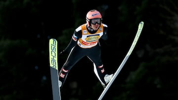 Stefan Kraft, en el Ski Flying de Obertsdorf.