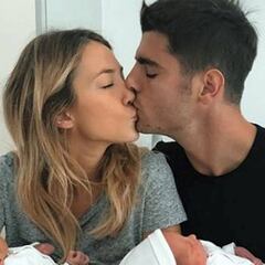 Morata y Alice Campello comparten la felicidad de sus gemelos