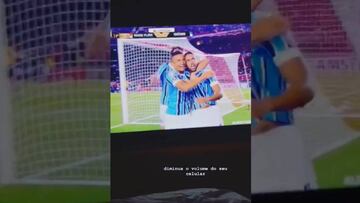 El eufórico festejo de la hija del DT de Gremio ante River