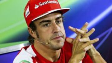 Fernando Alonso en la rueda de prensa en el circuito de Albert Park.