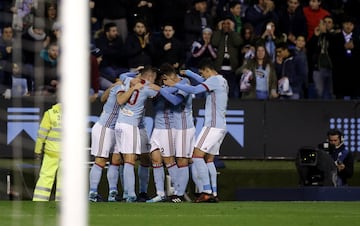 Wass opens the scoring for Celta. 1-0.