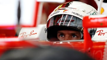 Vettel, dentro del Ferrari en la calificación