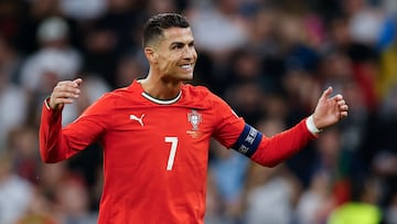 Cristiano Ronaldo, tras marcar a Alemania.