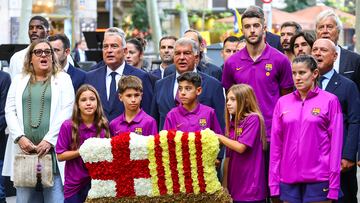 11/9/25 LIGA EA SPORT.
OFRENDA FLORAL EN EL MONUMENTO A RAFAEL CASANOVA POR LA DIADA DE CATALUNYA.
COMITIVA FC BARCELONA