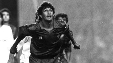 Romerito, el día de su debut con el Barcelona, el 1 de abril de 1989.