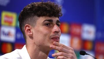 Kepa Arrizabalaga, portero del Chelsea, en rueda de prensa.