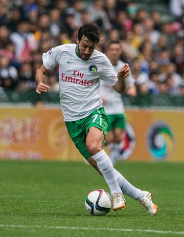 El astro español llegó al New York Cosmos en 2014 con un contrato de dos temporadas, en donde llegó para ser uno de los mayores goleadores de la NASL durante su primer torneo, en su año de llegada, el club se coronó campeón.