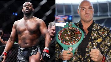 El campe¨®n de los pesos pesados de la UFC Jon Jones y el del Consejo Mundial de Boxeo Tyson Fury.