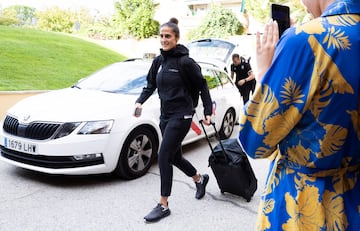 Montserrat Tomé Vázquez, seleccionadora de la selección femenina de España llegando al Hotel Tryp Alameda de Barajas.