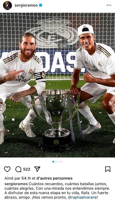 Benzema se lamenta por Varane: “Mierda de alto nivel”