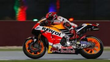 Márquez baja seis décimas y ya es segundo en Losail