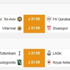 Partidos de hoy 22 de octubre en la Europa League: horarios y cómo ver en TV en directo